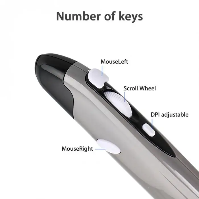 2,4G Беспроводная оптическая USB ручка для рисования мини-мыши 8 DJA99