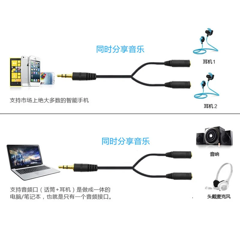 One divides into two audio adapter3