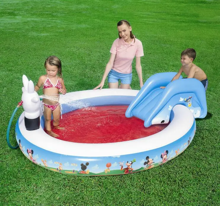 

231cm Eco-friendly PVC Spring Kids Baby Inflatable Slide Play Swimming Pool Piscina Children Kids Large Swim Boat S7013