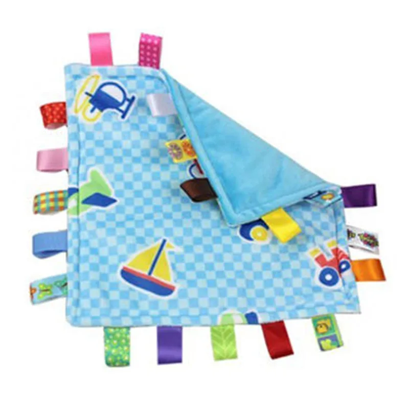 1 шт. супер мягкое квадратное полотенце детское комфортное одеяло этикетка успокаивающее полотенце удобное как Многофункциональная игрушка детское комфортное полотенце - Цвет: 4