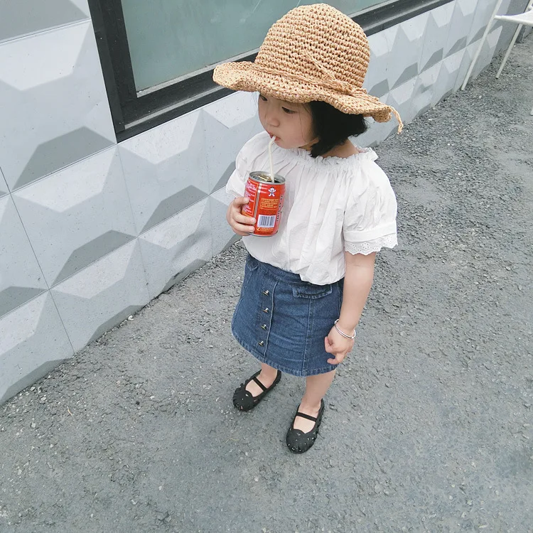 Chapéu do Bebê Chapéu de Palha Mãe e Filha Moda Praia Chapéus Crianças Meninas Arco Bebê Sun Cap Casquette Enfant Menina Cocar 2-8a 5 High Quality Mamãe e Bebê