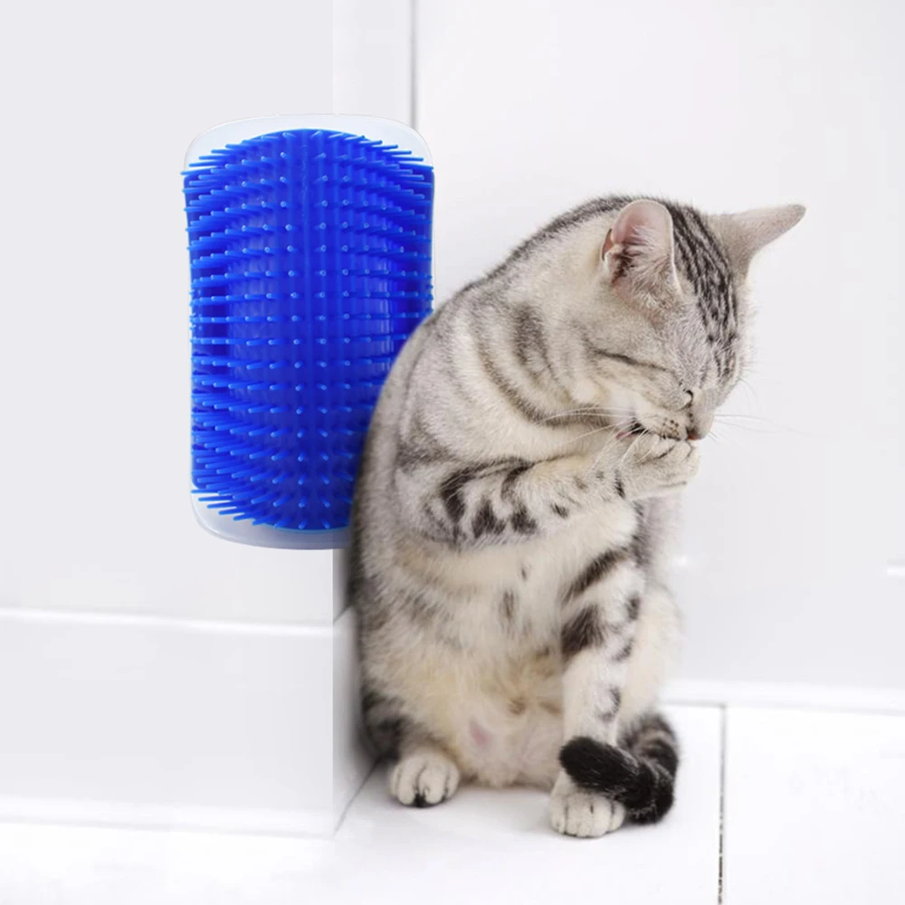 1 Pcs Cats Brush Corner Massage Self Groomer Tickling Comb Rubbing Face