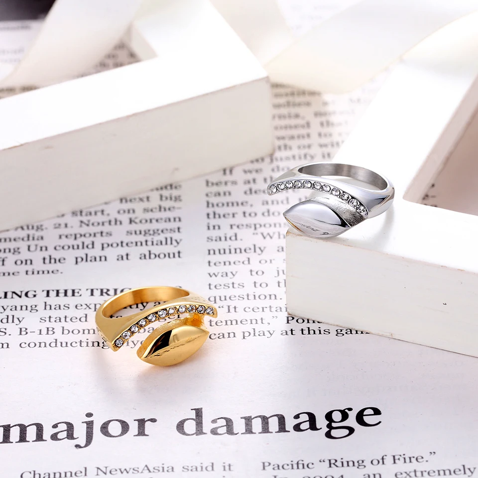 BORASI, Кристальные кольца для женщин, Золотое круглое Ювелирное кольцо с идеальным радианом, авангардное модное кольцо с геометрическим дизайном, вечерние, подарок
