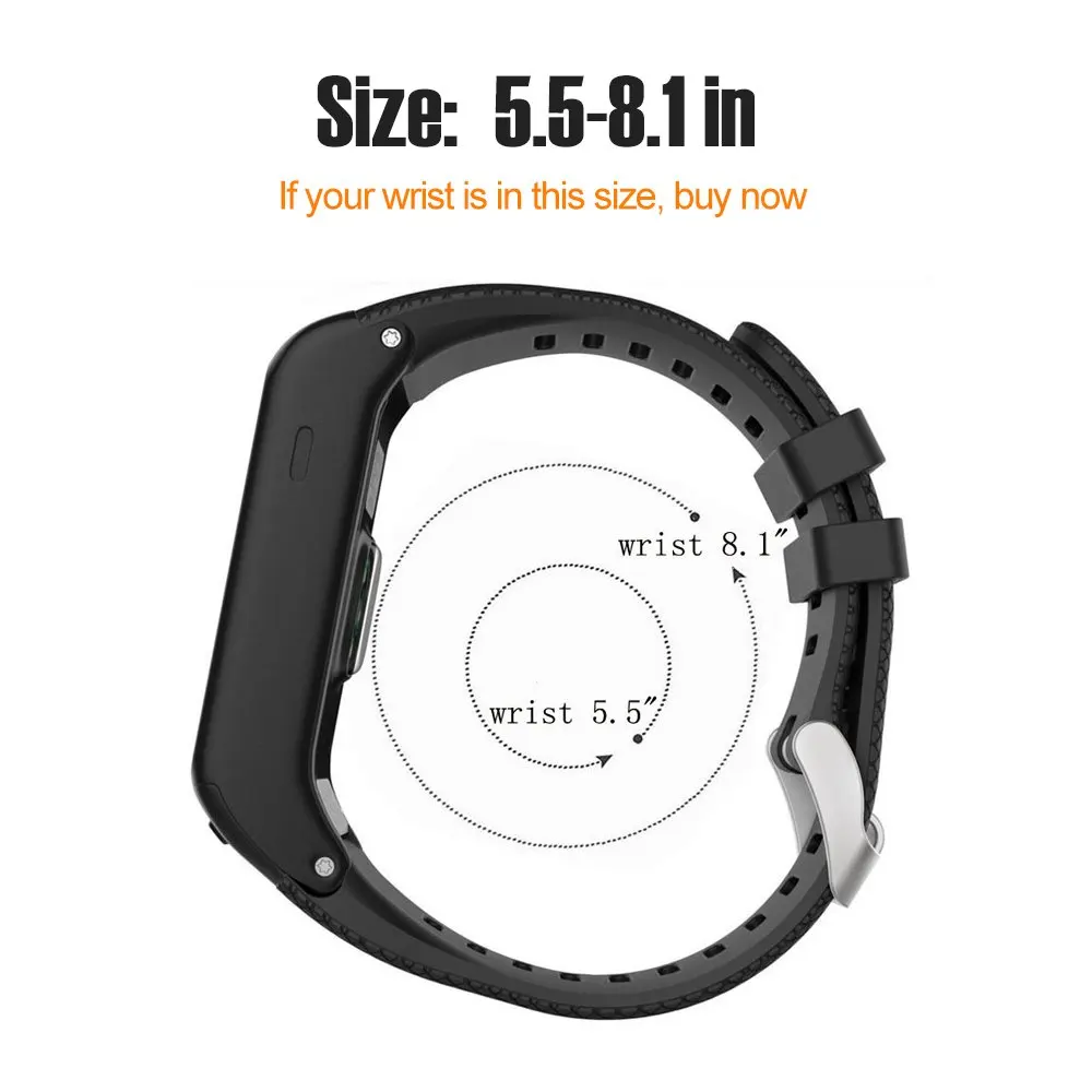 Honecumi Band for Garmin VIVOACTIVE HR Watch, Soft Silicone Wristband Replacement Band for Garmin Vivoactive HR Sports GPS Watch (5)