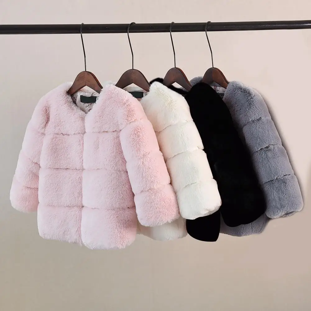 

2018 New Autumn Winter Coat Children Artificial Fox Fur Coat Boy Girl Warm Hair Thickness Girls Jacket Children's Windbreakers