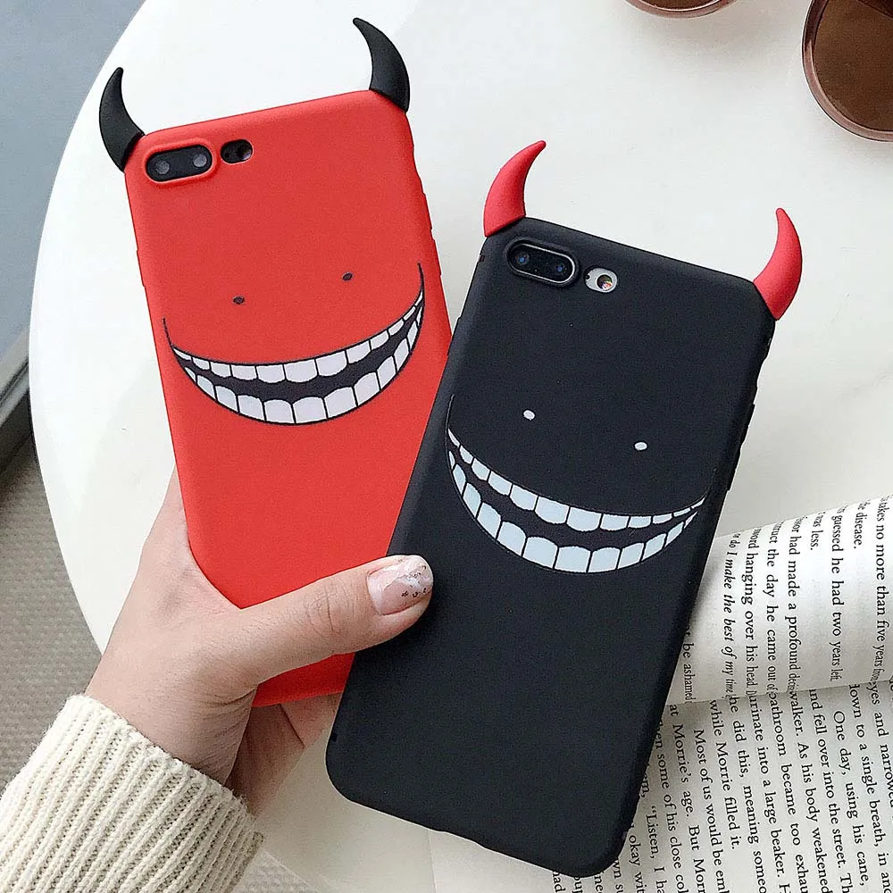 

Little Devil TPU Case For iPhone XR XS X Xs MAx 7 Plus 8 Plus Case Funny Phone Soft Case For iPhone 7 8 6 6 Plus 6s Plus Case