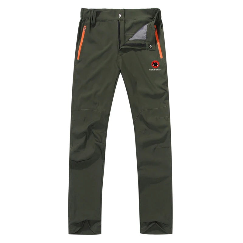 Новые быстросохнущие летние эластичные походные брюки для мужчин и женщин, анти-УФ спортивные водонепроницаемые ветрозащитные быстросохнущие брюки - Цвет: Men Army green