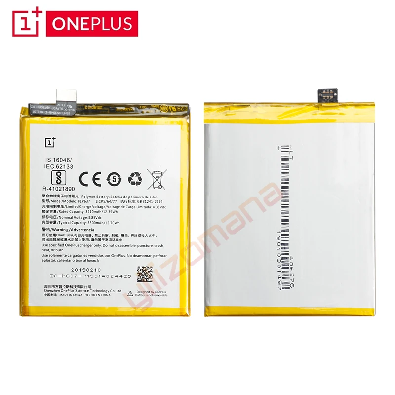 Один плюс оригинальный аккумулятор для телефона BLP571 3210/3300 мАч OnePlus 5/5 T A5001 A5010