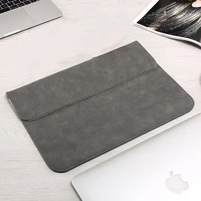 Темно-серый Новая роскошная сумка для ноутбука Macbook Air 13 Touch ID Pro 13 11 12 15 чехол для Xiaomi 13,3 15,6 чехол для ноутбука - Цвет: Темно-серый
