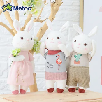 

1Pcs 34CM Toys Girl Metoo Soft Cartoon Animal Rabbit Stuffed Kawaii Lovely Funny Sweet Cute Dolls Baby Christmas Birthday Gifts
