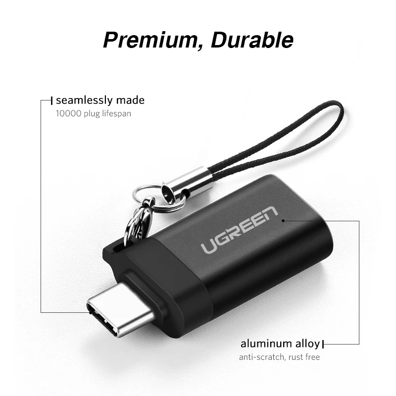 Ugreen адаптер usb type C к USB 3,0 type-C адаптер OTG Кабельные конвертеры для Chromebook Macbook huawei samsung S10 S9 USB C OTG