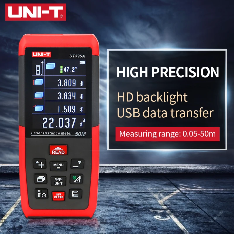 UNI-T UT395A Лазерные дальномеры 50 м~ 120 м Диапазон Finder с 2MP объектив дальномер Best точность 2 мм экспорт данных USB ПК Программное обеспечение