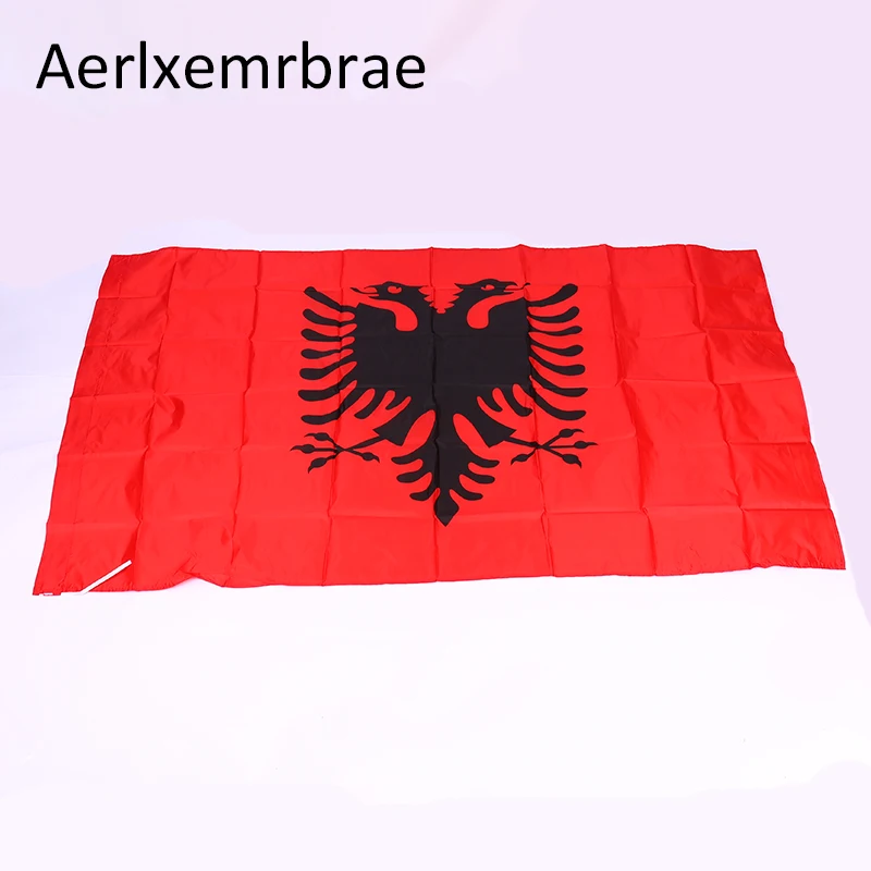 Aerlxemrbrae флаг er Албании флаг 3x5 футов Флаг Албании 90x150 см Албания Национальный флаг