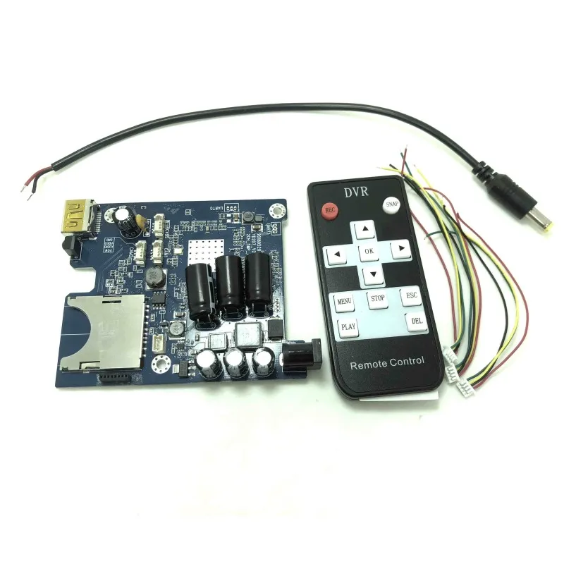 5pcs/lot 2CH AHD DVR PCB Board HD 1080P Real-time Mini Vehicle Mobile DVR Board support 128GB SD Card with remote control