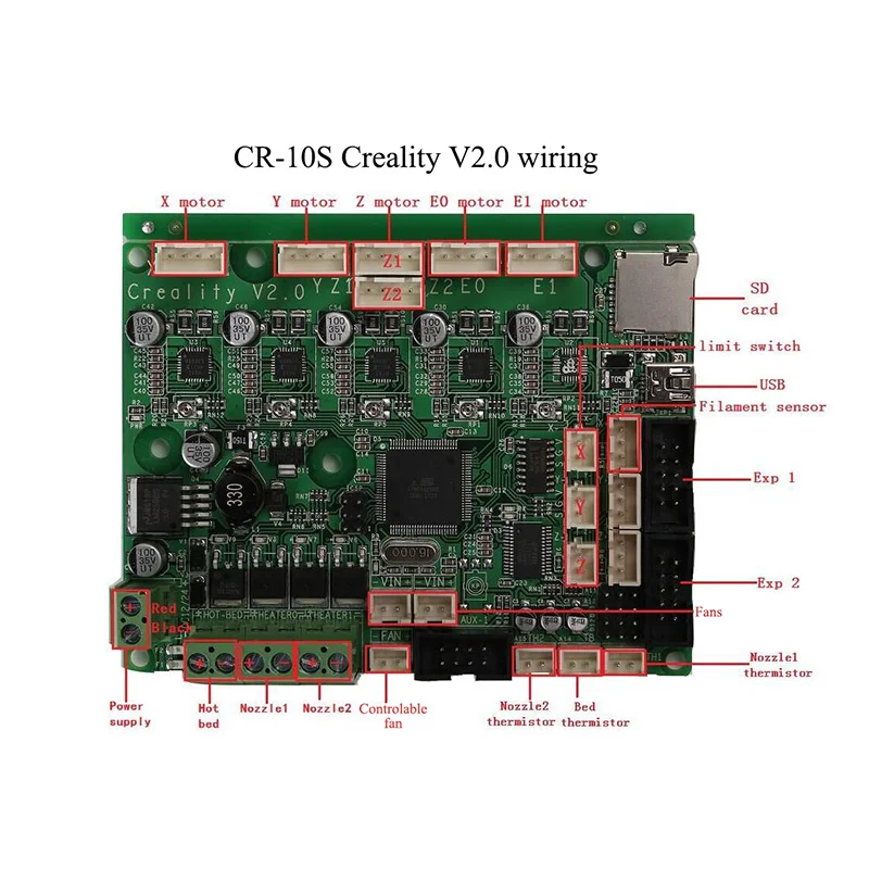 1PCS 3D Printer Control Motherboard for Cr 10s/CR 10/Cr