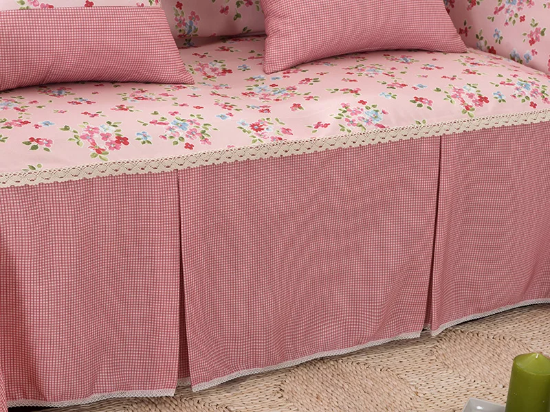 Светильник с розовыми цветами, чехлы для диванов, Одноместный, двойной, три, четыре сиденья, чехлы для диванов в Корейском стиле, антистатические Чехлы для домашнего декора