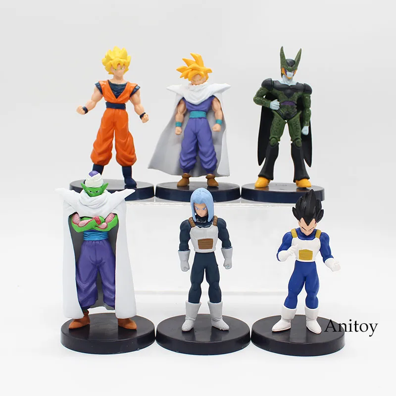 Cell Gohan Vegeta Set de 6 Figuras de acción Goku Piccolo Dragon Ball Z