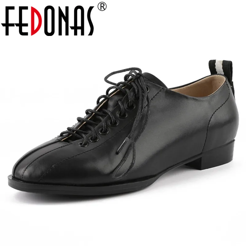 

FEDONA Fashion Women Flats Genuine Leather Shoes Woman Corss-tied Round Toe Casual Loafers Shoes Ladies Brand New Autumn Flats