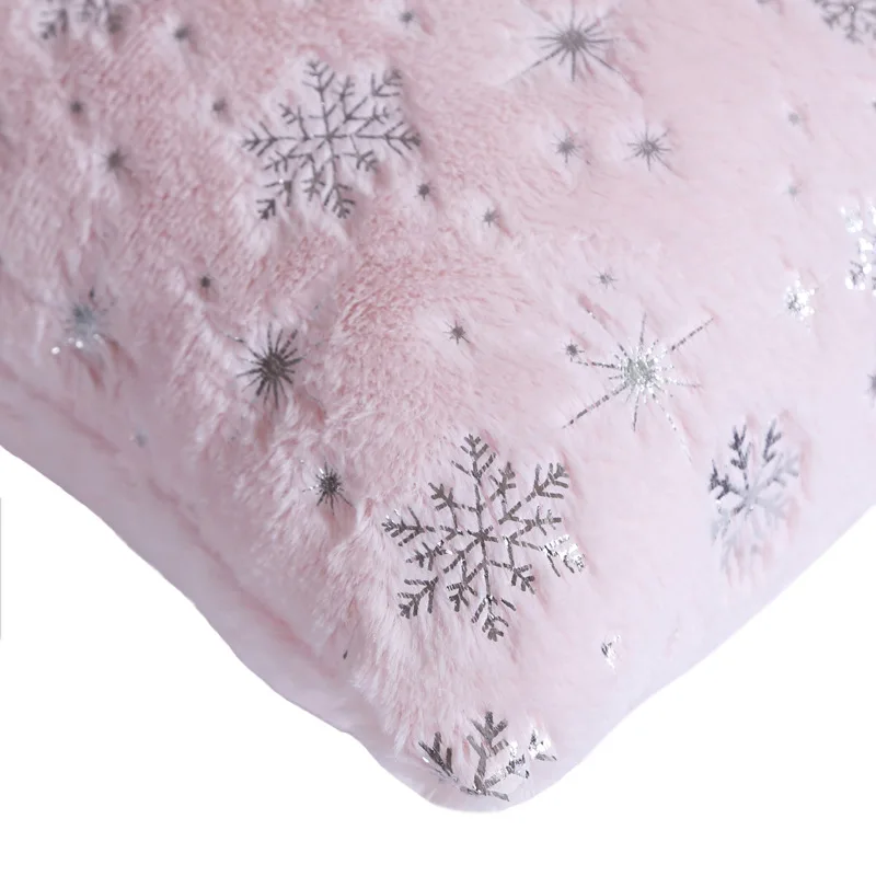 Snowflake Decorative Pillows Soft Cushion Cover Plush Throw Pillow Cover Seat Sofa Embrace Pillow Case Home Decor 45x45cm