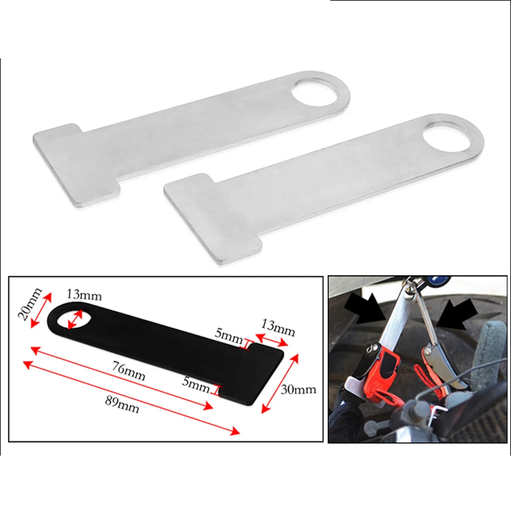2 x Motorbike Open Face Helmet Lock for Quick Release Buckle Fastener Silver