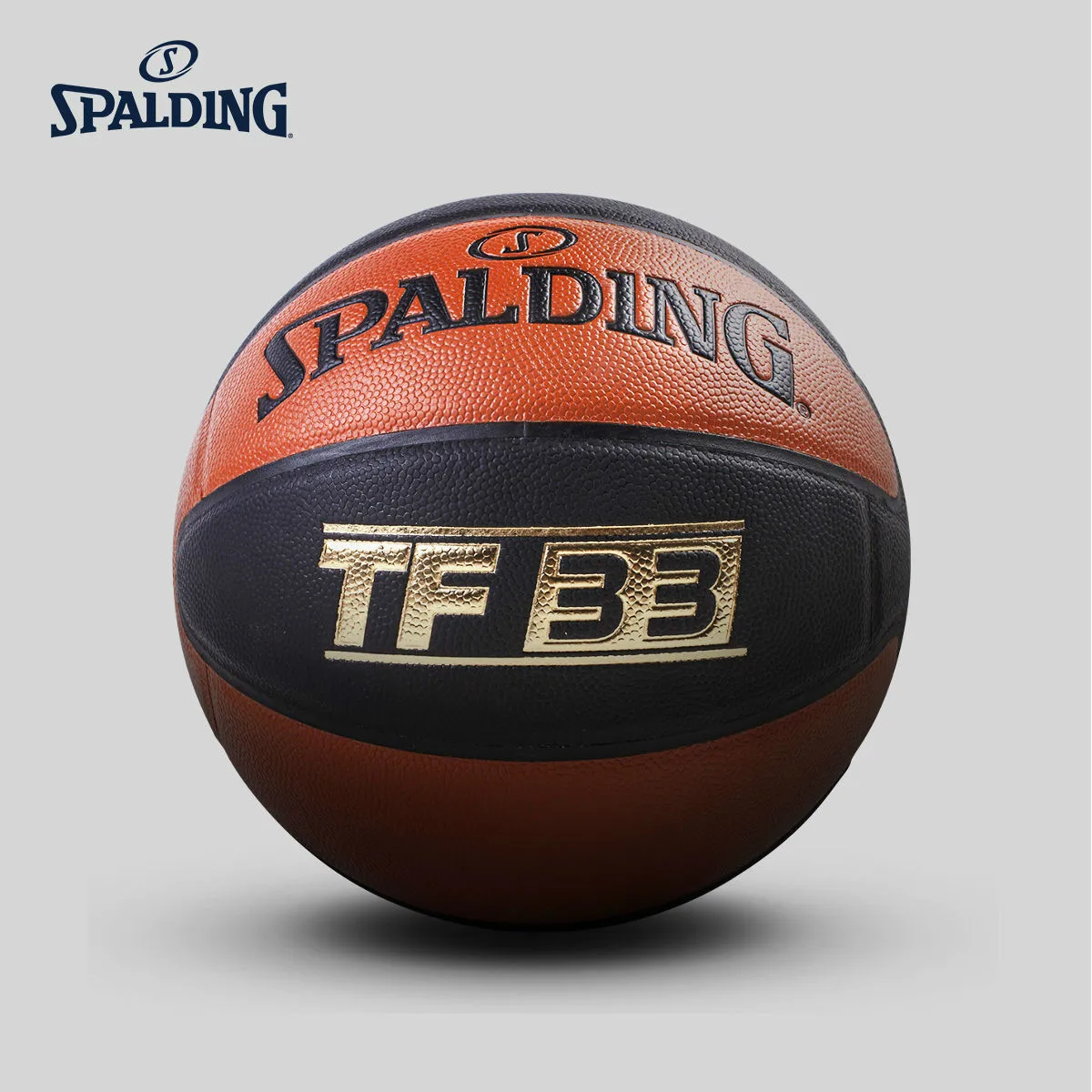 Оригинальный SPALDING TF-33 Золотой тройной коррида крытый и открытый 7 # PU баскетбол 74-489Y