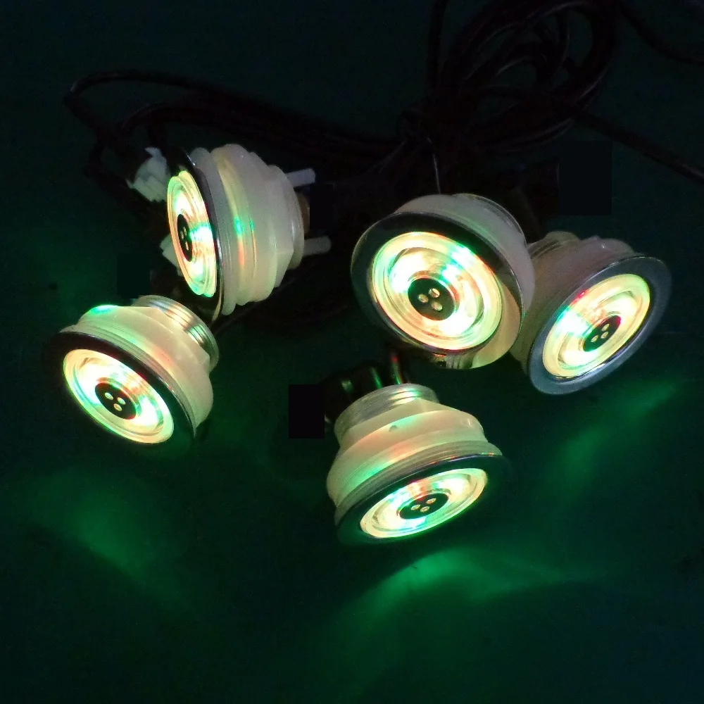 

10pcs recessed waterproof RGB LED underwater massage hot tub air jet led light with 1manual light controller and 1pc adapter