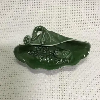 

Lotus leaf frog, trinket, antique porcelain, home accessories, craft gifts free delivery.