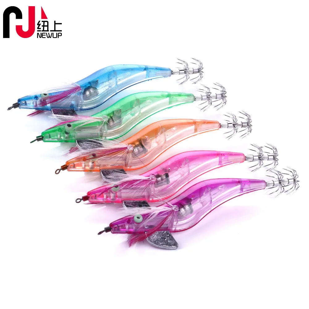 NEWUP 1 шт. 105 мм 15 г 3 0 # кальмарные Джиги световые рыболовные приманки Светодиодный