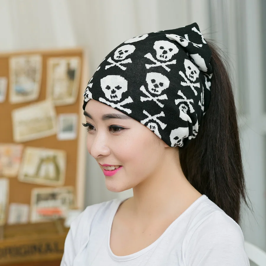 

Spring-Autumn Unisex Knit Hat Winter Hats Skull Style Skullies & Beanies For Women And Men multifunctional Gorros
