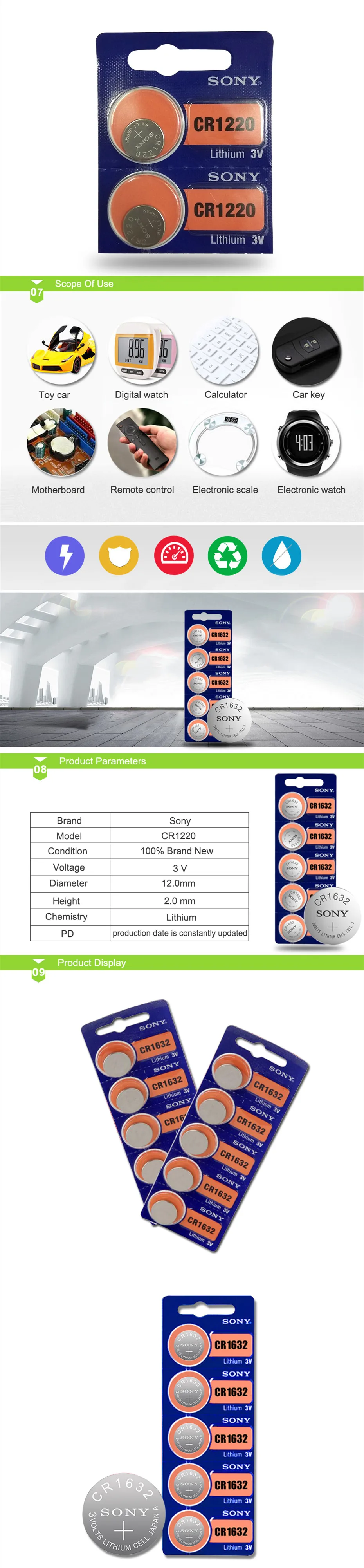 cr 1620 ecr1620 gpcr1620 3v bateria de lítio