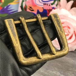 Liga dupla fivela cinto leathercraft acessórios para vestuário pesado 42mm metal fivelas de cinto para homem clipe fivela para cinto ak0010