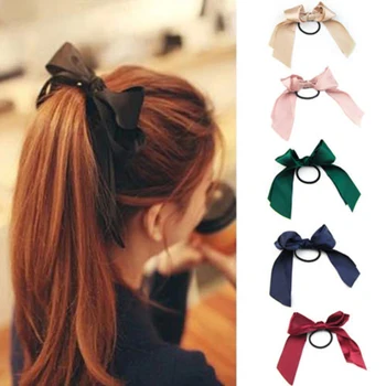

1pc Double Layerc Bowknot Elastic Hair Band Women Girl Fashion Elastic Hair Ties Hair Accessories Scrunchie