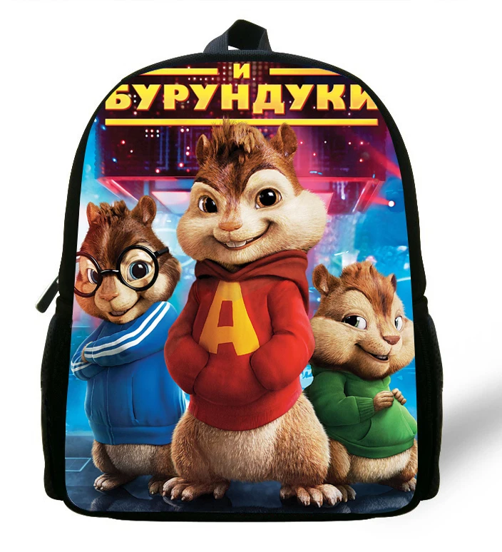 

12-inch Cartoon Alvin Chipmunk Backpack Kids School Bags For Boys Infant Backpack Children School Casual Daypack