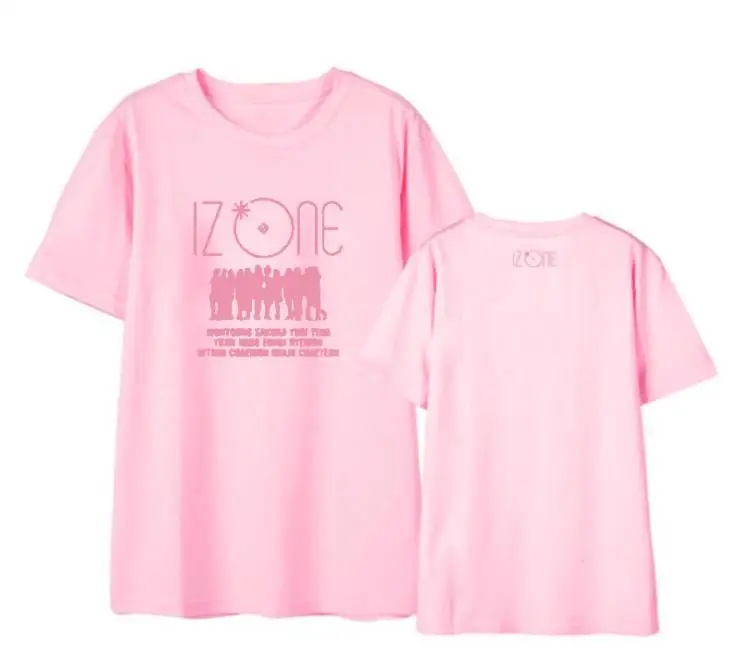 Новое поступление kpop izone концертная футболка с надписью все члены летняя унисекс
