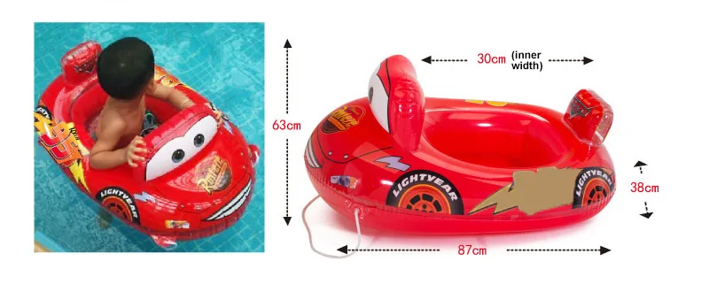 Стильные детские надувные безопасный Плавание сиденье Плавание Ming кольцо круг плавающей cartooncar пляжные бассейн Accessary Безопасность на воде