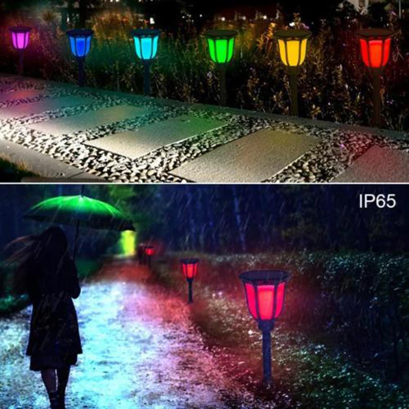 Poste de Luz ao ar Livre da Lâmpada Luz da Chama da Tocha Luz da Lâmpada de Parede Luz para Jardim de Casa Cores Leds Solar Jardim Paisagem Rgb Hot 12 6 8 Chama Da Tocha Luz Da Lâmpada De