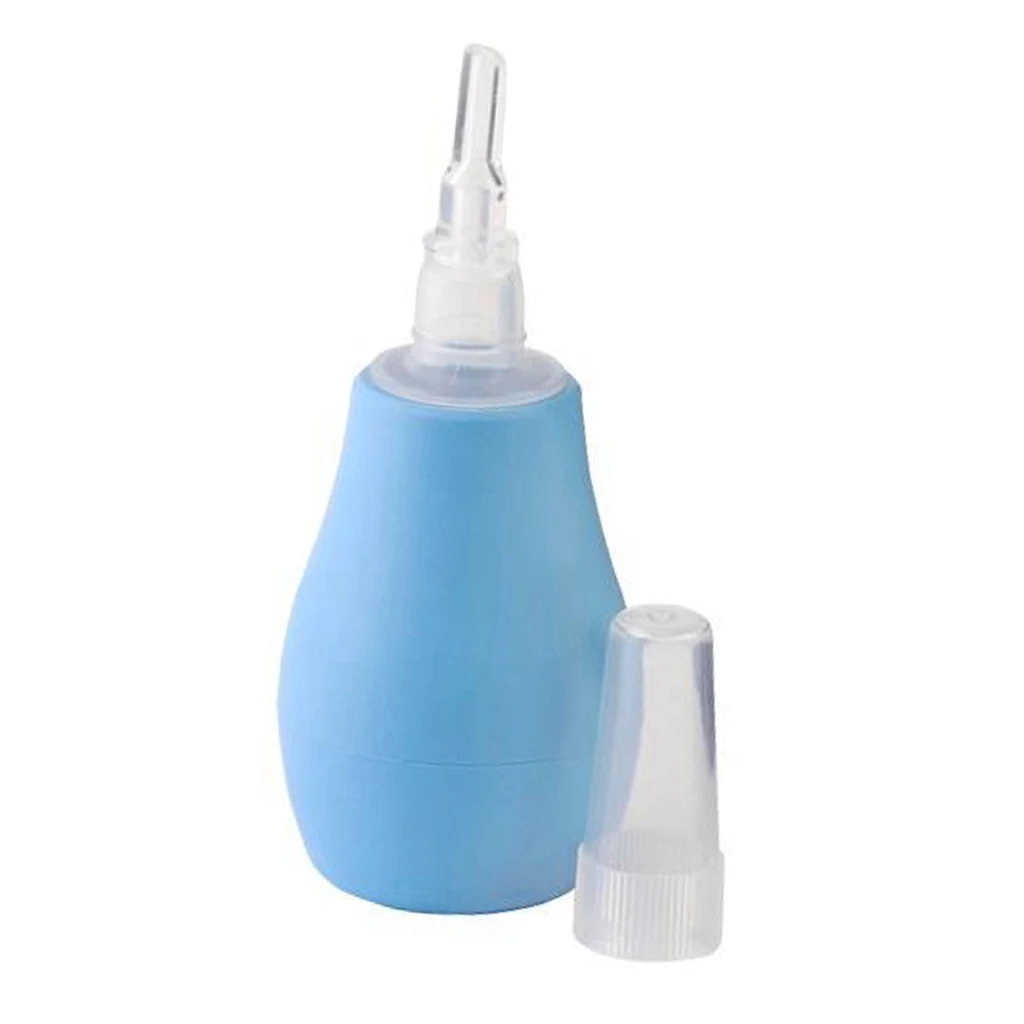 Infant Nasal Aspirator Vacuum Sucker Baby Nose Mucus Snot Cleaner Pump-Blue