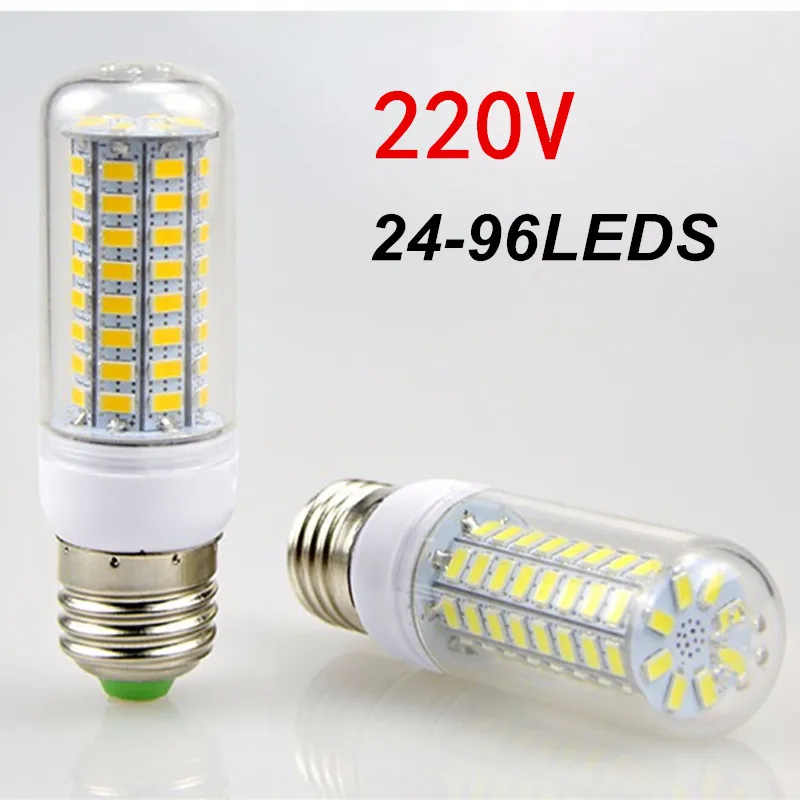 10PCS wholesale led bulb E27 SMD 5730 24 36 48 56 69 72 96 220V 230V