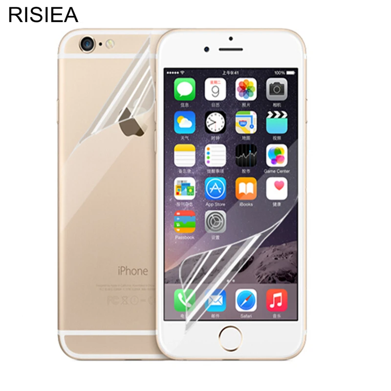 

RISIEA 5pcs Front+5pcs back clear glossy Screen Protector Film Guard For iphone X 8 4S 5 5S SE 6 6S plus 7 8 plus XR XS XS Max