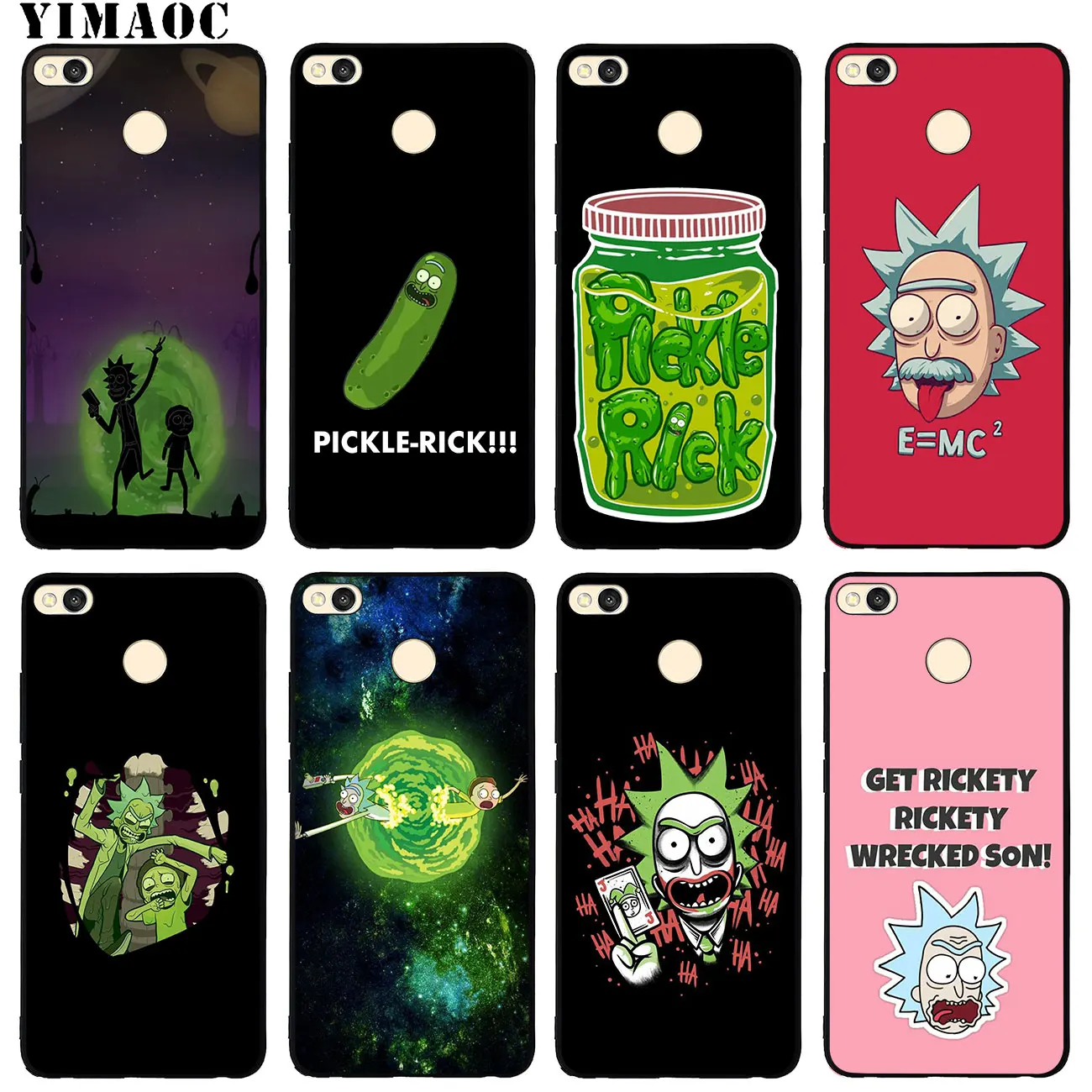 YIMAOC Rick And Morty Soft Silicone Phone Case for Xiaomi Mi 9 8 A2 Lite A1 6 pocophone f1 MAX 3 Black flower mi9 mi8 mia2 Cover