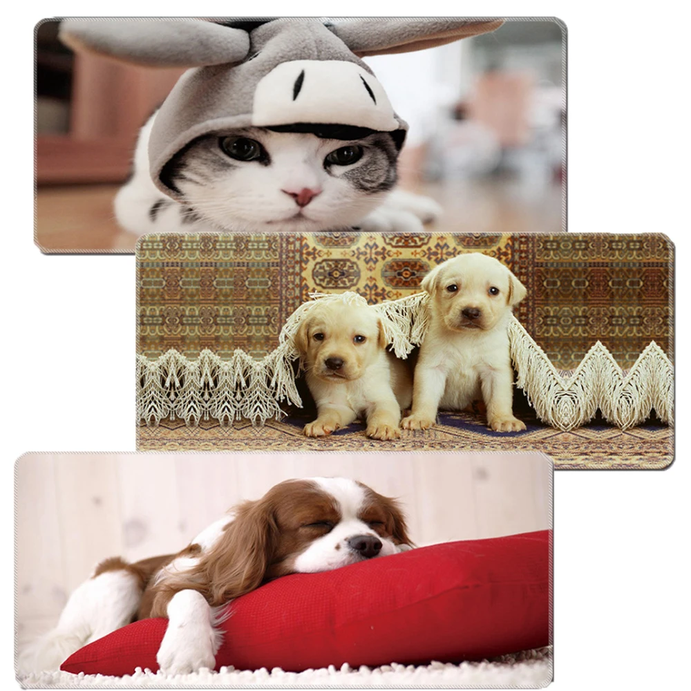 

Viviration Cute Animal Print New Rubber Locked Edge Large 90x40cm XL Size Desk Mat Laser Mouse Mice Mousepad Pads Keyboard Mat