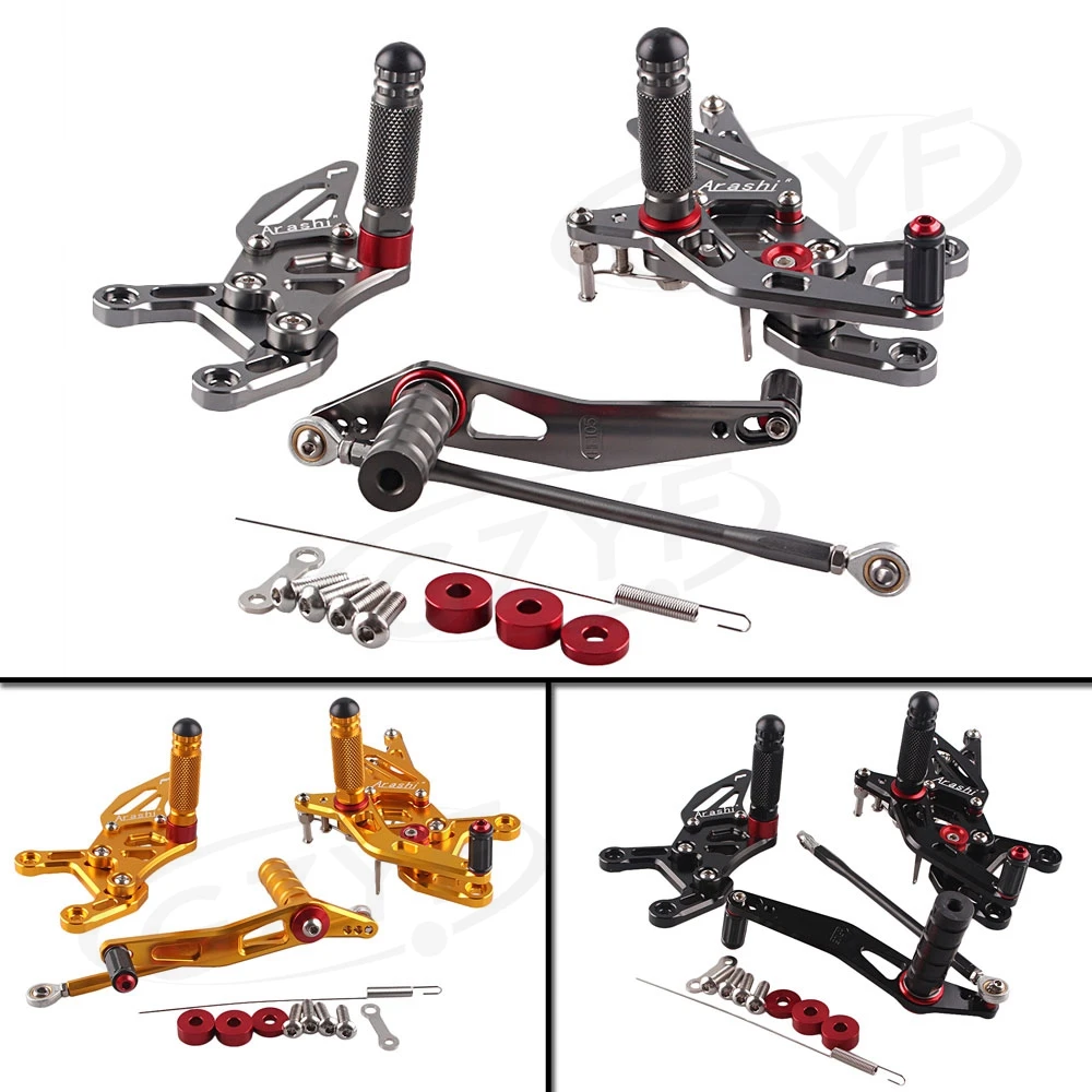 

Motorcycle Adjustable Rearset Rear Set Footpegs Foot Rest Peg For Yamaha YZF R1 2009-2011 Pair Spare Parts