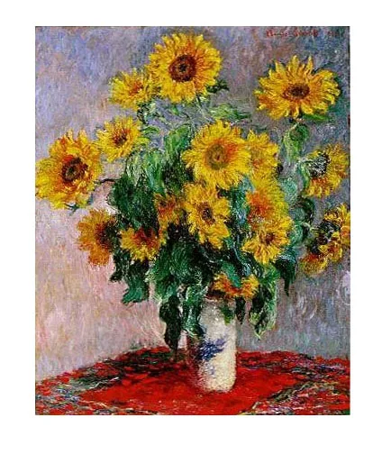 

Free shipping! Handpainted Claude Monet Bouquet of sunflowers oil paintings reproduction on canvas high grade art