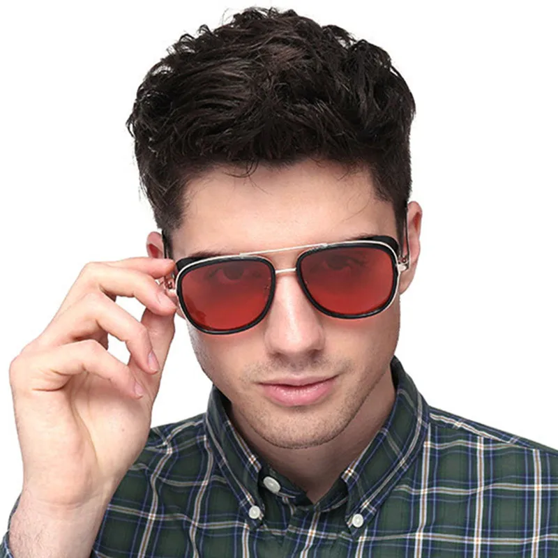 

Iron Man 3 Matsuda TONY stark Sunglasses Men Rossi Coating retro Vintage Designer Sun glasses Oculos Masculino Gafas de UV
