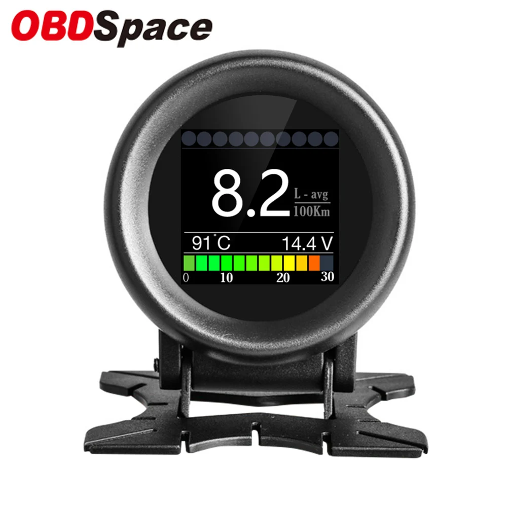 

OBDSPACE A205 OBDII Car Head Up Display Car Digital Meter Alarm Speed Oil Water Temp Gauge On-board Computer OBD Diagnostic Tool