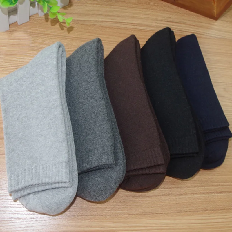 Лучшее качество 5 пары мужских носков осенне-зимние толстые теплые носки для мужчин 5 видов цветов 4 стиль Бизнес Носки