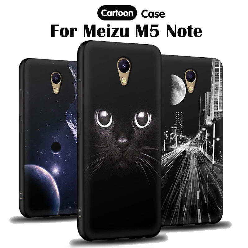 

JURCHEN Case For Meizu M5 Note Cover Case Silicone Soft Back Cover For Meizu M 5 Note Case Coque For Meilan Note 5 Cartoon Cute