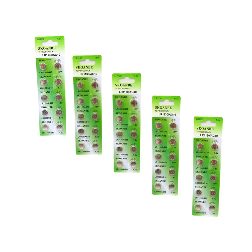 TBUOTZO зеленые новые батареи для часов 10 шт. 1 55 в L1131 AG10 LR54 LR1130 389 189 щелочные кнопка