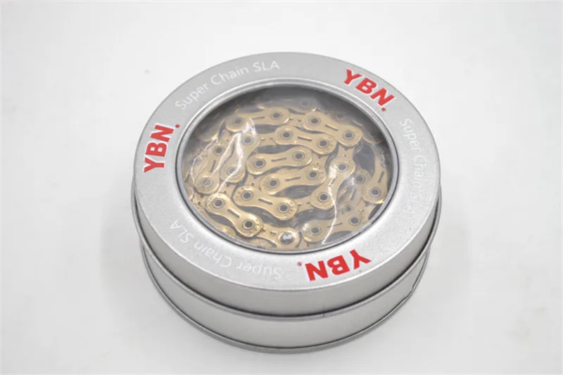 

YBN Bike High Quality Hollow Chains MTB Mountain Road Bike Chians 11 Speed Bicycle Chain 116 Links Gold For SHIMANO SRAM System