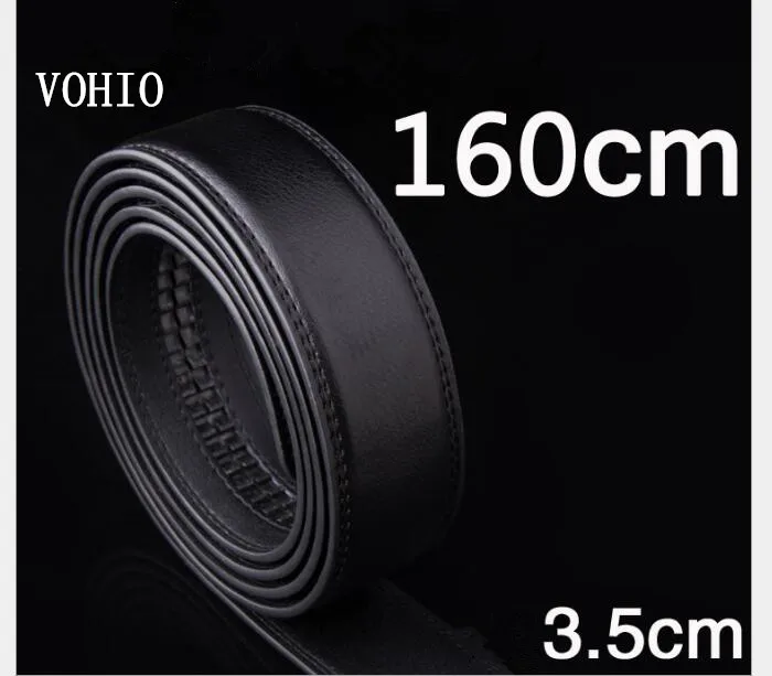 

VOHIO Free shipping Automatic buckle designer belts genuine leather belt feragamo 140cm160cm semi finished belt body black brown